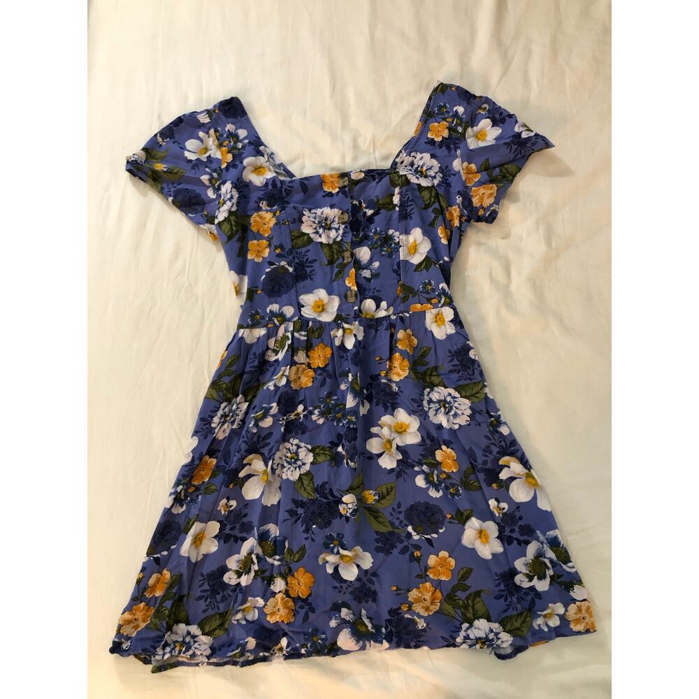 Xhilaration blue floral mini dress Size Medium